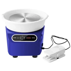 VEVOR Pottery Wheel, 11 inch Pottery Forming Machine, 350W Electric Wheel for Pottery with Foot Pedal and LCD Touch Screen, Direct Drive Ceramic Wheel with Shaping Tools for DIY Art Craft, Blue