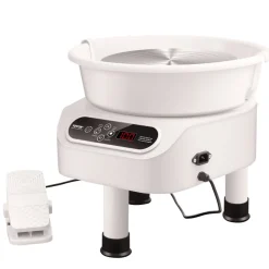 VEVOR Pottery Wheel, 10 inch Pottery Forming Machine, Direct Drive Ceramic Wheel with 3 Support Legs for DIY Art Craft, 350W Electric Wheel for Pottery with Foot Pedal and LCD Touch Screen, White