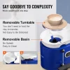 VEVOR Pottery Wheel, 450W, 11 in Clay Wheel Forming Machine, 60-300 RPM Adjustable Speed with Handle and Pedal Control, ABS Detachable Basin, Accessory Kit for Adults and Beginners Craft DIY, Blue