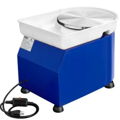 VEVOR Pottery Wheel, 450W, 11 in Clay Wheel Forming Machine, 60-300 RPM Adjustable Speed with Handle and Pedal Control, ABS Detachable Basin, Accessory Kit for Adults and Beginners Craft DIY, Blue