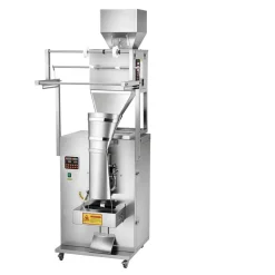 VEVOR Powder Filling and Sealing Machine, 10-999g(0.02-2.2lbs) Automatic Particle Granule Packaging Machine, Stainless Steel, Weighing Filling Sealing, for Coffee Beans, Grains, Tea, Spices, Silver