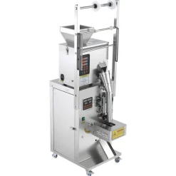 VEVOR Powder Filling and Sealing Machine, 3-200g(0.01-0.44lbs) Automatic Particle Granule Packaging Machine, Stainless Steel, Weighing Filling Sealing, for Coffee Beans, Grains, Tea, Spices, Silver