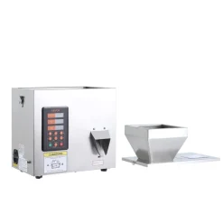 VEVOR Powder Filling Machine, 3-200g (0.01-0.44 lbs) Automatic Particle Dispenser, High Accuracy, Stainless Steel, Intelligent Weighing Dispensing Filler for Coffee Beans, Grains, Tea, Spices, Silver