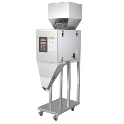 VEVOR Powder Filling Machine, 20-3000g (0.04 - 6.61lbs) Automatic Particle Dispenser, Stainless Steel, Smart Weighing Dispensing Filler w/ Foot Pedal, for Coffee Beans, Grains, Tea, Spices, Silver