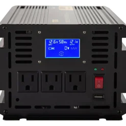 VEVOR Power Inverter, 2000W Modified Sine Wave Inverter, DC 12V to AC 120V Car Converter, with LCD Display, Remote Controller, LED Indicator, AC Outlets Inverter for Truck RV Car Boat Travel Camping