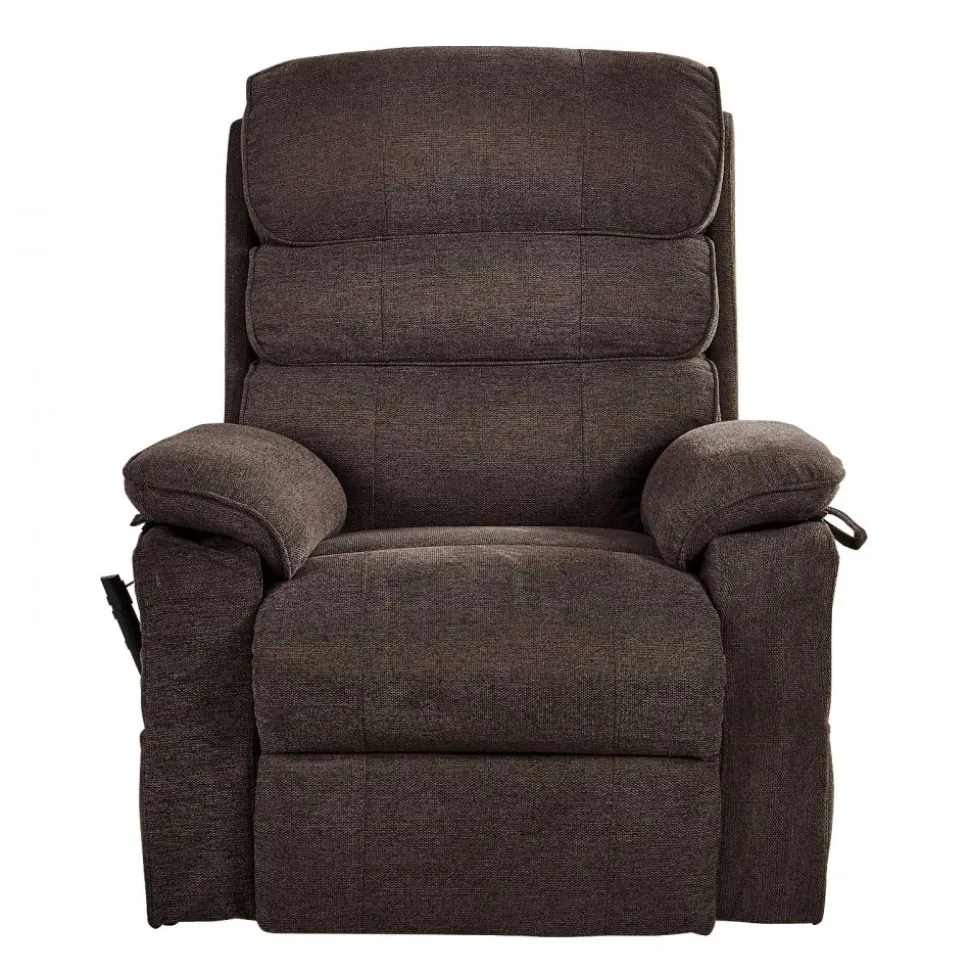 VEVOR Power Lift Recliner Chair, Dual Motor, Large Electric Lift Chair with Heat and Massage for Elderly, Infinite Position Adjustment, Velvet Fabric, with Side and Front Pockets, Cup Holders, Brown