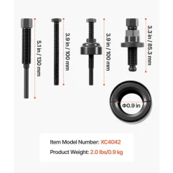 VEVOR Power Steering Pump Pulley Puller/Installer Tool Set, Compatible with Ford, GM V6, and VW Vehicles, Pump Pulley Remover Installer Tools, for Removing and Installing Power Steering Pump Pulleys