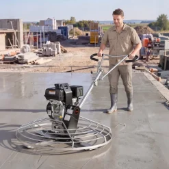 VEVOR Power Trowel, 38 inch Concrete Finishing Machine with Float Pan, 7HP Kohler Engine, 4 Blades, Adjustable Pitch, Gas-Powered Walk-Behind Cement Surface Finisher for Smooth Floors, Construction