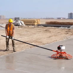 VEVOR Power Trowel, 28.3 inch Trowel Diameter Concrete Finishing Machine, 4 Blades, Adjustable 0-12° Pitch, Gas-Powered Walk-Behind Cement Surface Finisher for Smooth Floors, Bridge Construction