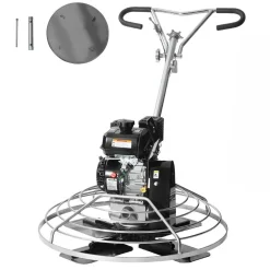VEVOR Power Trowel, 38” Walk-Behind Cement Trowel with Float Pan, 6HP Gas-Powered Smooth Concrete Surface Finisher, Heavy Duty Commercial Screed Concrete Cement with Finishing Blade, Orange