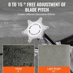 VEVOR Power Trowel, 46” Walk-Behind Cement Trowel with Float Pan, 14HP Gas-Powered Smooth Concrete Surface Finisher, Heavy Duty Commercial Screed Concrete Cement with Finishing Blade, Orange