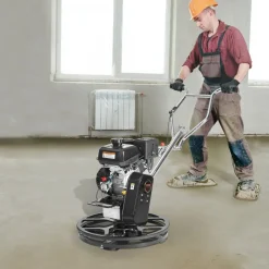 VEVOR Power Trowel, 46” Walk-Behind Cement Trowel with Float Pan, 14HP Gas-Powered Smooth Concrete Surface Finisher, Heavy Duty Commercial Screed Concrete Cement with Finishing Blade, Orange