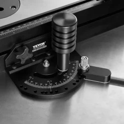 VEVOR Precision Miter Gauge, Standard Slot 3/4'' x 3/8'', Aluminum Alloy Table Saw Miter Gauge with 19-35 in Grating 15 Angle Stops Adjustable Spring Loaded Plunger and Removable Disc, for Woodworking
