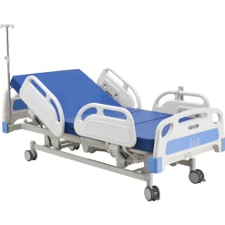VEVOR Premium 5 Function Full Electric Hospital Bed, ICU Electric Medical Bed with Trendelenburg & Reverse Trendelenburg, 5