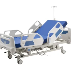 VEVOR Premium 5 Function Full Electric Hospital Bed, ICU Electric Medical Bed with Trendelenburg & Reverse Trendelenburg and Central Locking System with 5