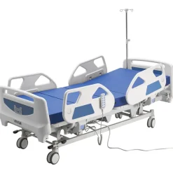 VEVOR Premium 5 Function Full Electric Hospital Bed, ICU Electric Medical Bed with Trendelenburg & Reverse Trendelenburg and Central Locking System with 5