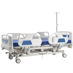 VEVOR Premium 5 Function Full Electric Hospital Bed, ICU Electric Medical Bed with Trendelenburg & Reverse Trendelenburg and Central Locking System with 5