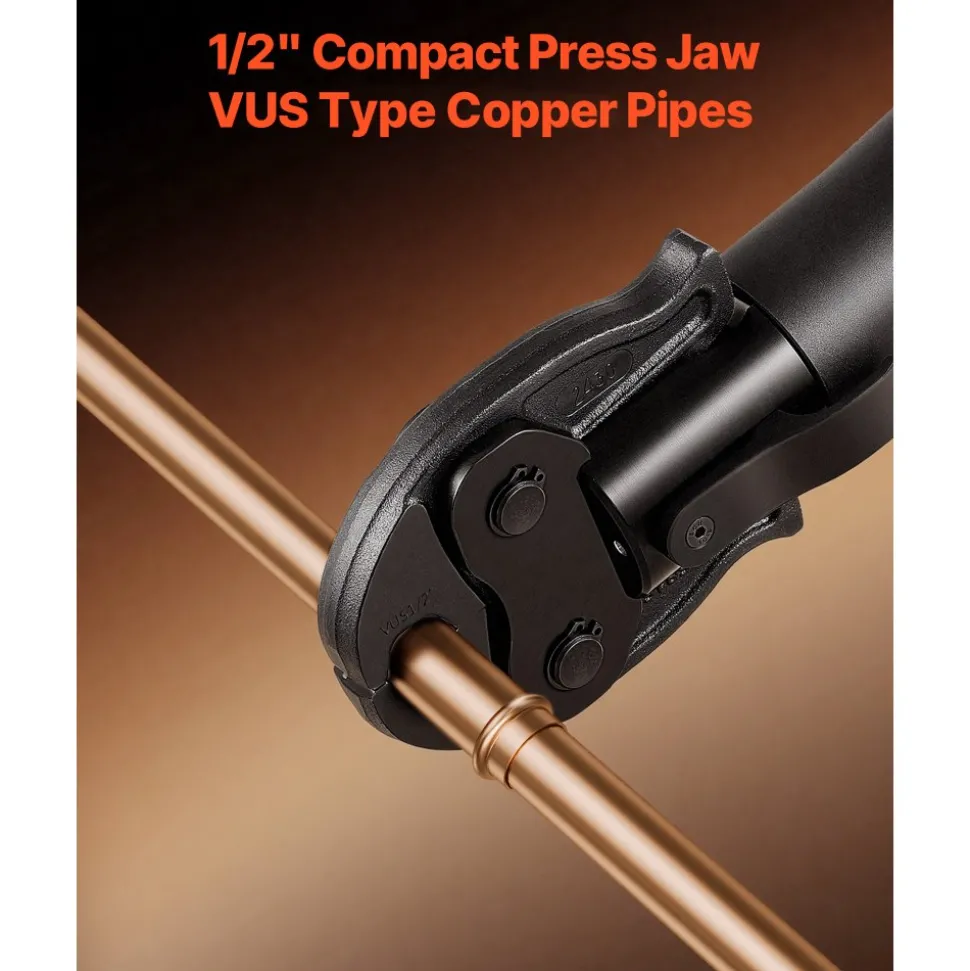 VEVOR 1/2" Press Jaw for 24KN Compact Series Press Tools, 52 HRC Hardened Steel Pressing Jaw - Compatible with ProPress Copper Pipes Connections