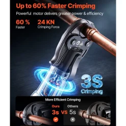 VEVOR Press Tool, 18V Electric Pipe Crimping Tool for 1/2