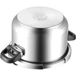 VEVOR Pressure Cooker, 10Qt Pressure Cooker Stainless Steel, Pressures Canner with Steaming Rack, Tempered Glass Lid, Three Pressures Settings for Meat, Beans, Rice, Soup, Sauces, Cook up to 100 kPa