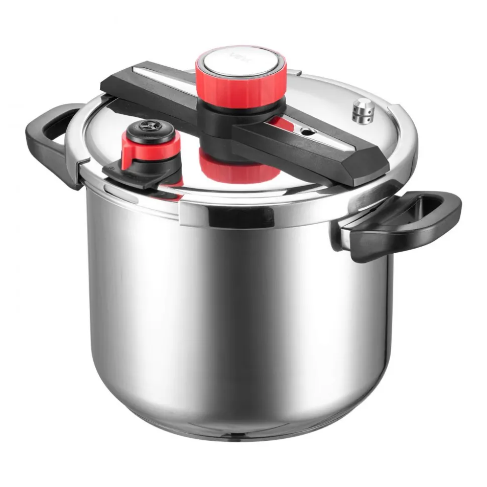 VEVOR Pressure Cooker, 12Qt Pressure Cooker Stainless Steel, Pressures Canner with Steaming Rack, Tempered Glass Lid, Three Pressures Settings for Meat, Beans, Rice, Soup, Sauces, Cook up to 100 kPa