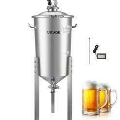 VEVOR Pressure Fermenter 15 PSI, 8 Gal/30L All-in-One Stainless Steel Conical Secondary Fermentation Bucket, for Wine, Beer Brewing Equipment