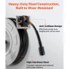 VEVOR Pressure Washer Hose Reel, 65 ft x 1/4 inch Retractable Power Heavy-Duty Steel Washer Hose Reel, 3200PSI Max, Auto-Rewinding, Flexible Wall/Floor Mounted for Car Washing,Garden,Floor Cleaning
