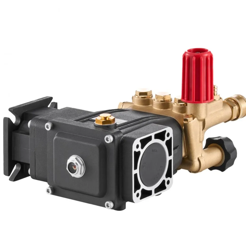 VEVOR Pressure Washer Pump, 3/4" Shaft Horizontal Triplex Plunger, 3300 PSI, 2.5GPM, Replacement Power Washer Pumps Kit with 5 Nozzles, Compatible with Simpson MorFlex 40224, 40225, 40226, Santoprene