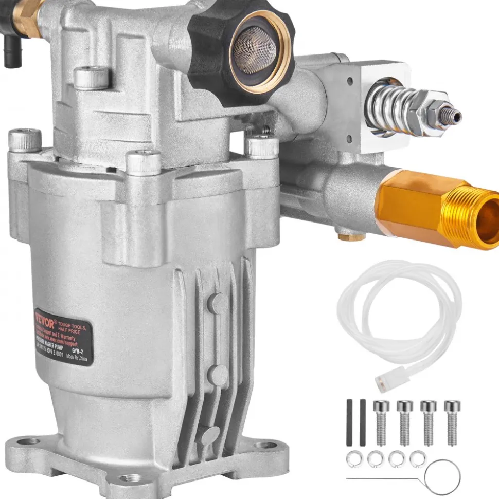 VEVOR Pressure Washer Pump, 3/4" Shaft Horizontal, 3400 PSI, 2.5 GPM, Replacement Power Washer Pumps Kit, Parts Washer Pump, Compatible with Honda, Simpson, RYOBI, Briggs & Stratton, Subaru, Craftsman