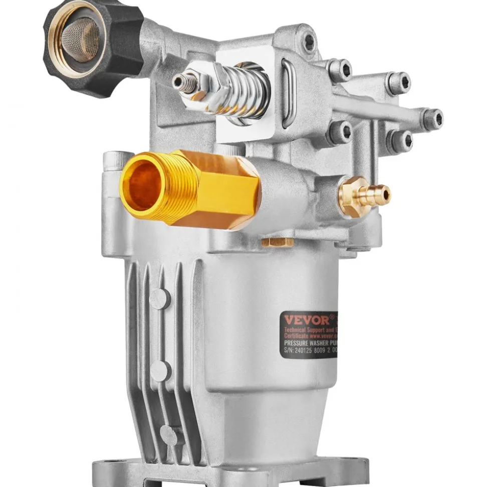 VEVOR Pressure Washer Pump, 3/4" Shaft Horizontal, 3400 PSI, 2.5 GPM, Replacement Power Washer Pumps Kit, Parts Washer Pump, Compatible with Honda, Simpson, RYOBI, Briggs & Stratton, Subaru, Craftsman
