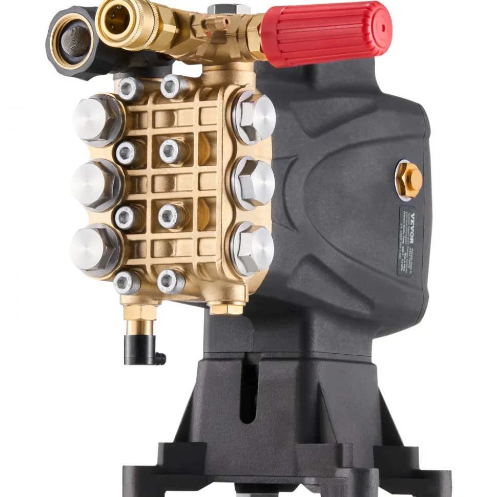 VEVOR Pressure Washer Pump, 1" Shaft Horizontal Triplex Plunger, 4200 PSI, 4.2GPM, Replacement Power Washer Pumps Kit with 5 Nozzles, Compatible with Simpson MorFlex 40224, 40225, 40226, Santoprene