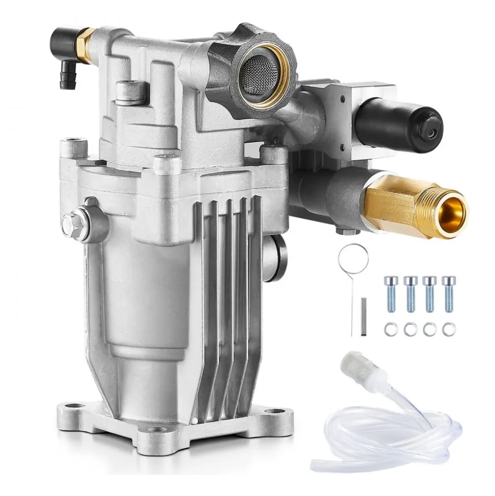VEVOR Pressure Washer Pump, 3/4" Shaft Horizontal, 3100 PSI, 2.35 GPM, Replacement Power Washer Pumps Kit with Hardware and Siphon Tube, Compatible with Simpson, Honda, Troy-Bilt, Generac and Delta