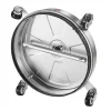 VEVOR 15" Pressure Washer Surface Cleaner, Stainless Steel Pressure Washer Attachments with 4 Wheels, 4000 Max PSI, 1/4 Quick Connector, 2 Spray Nozzles, 2 Extended Wands for Concrete, Patio, Deck