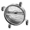 VEVOR 14" Pressure Washer Surface Cleaner, Stainless Steel Pressure Washer Attachments with 4 Wheels, 4000 Max PSI, 1/4 Quick Connector, 2 Spray Nozzles, 2 Extended Wands for Concrete, Patio, Deck