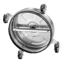 VEVOR 14" Pressure Washer Surface Cleaner, Stainless Steel Pressure Washer Attachments with 4 Wheels, 4000 Max PSI, 1/4 Quick Connector, 2 Spray Nozzles, 2 Extended Wands for Concrete, Patio, Deck