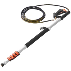 VEVOR Pressure Washer Telescoping Wand, 18 ft, 4000 psi, Telescopic Spray Wand with Power Washer Extension Wands, Gutter Cleaner, Brush Head, 5 Spray Nozzle Tips, Adapter and Adjustable Support Belt