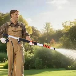 VEVOR Pressure Washer Telescoping Wand, 24 ft, 4000 psi, Telescopic Spray Wand with Power Washer Extension Wands, Gutter Cleaner, Pivoting Coupler, 7 Spray Nozzle Tips and Adjustable Support Harness