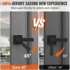 VEVOR Privacy Door Handle, 1 Pack Matte Black Door Lever, Left or Right Handing Reversible Lever with Keyless Lock, 45° Rotation to Open, Universal Square Interior for Bedroom and Bathroom Doors