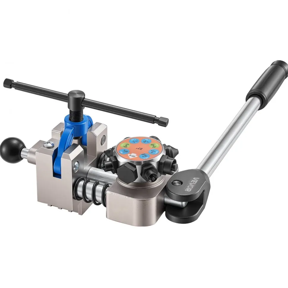 VEVOR Professional Brake Line Flaring Tool, 45 & 37 Degree Double Flare Bubble Flare Tool Kit for 3/16", 1/4", 5/16", 3/8" Copper Aluminum Thin Steel Tubes