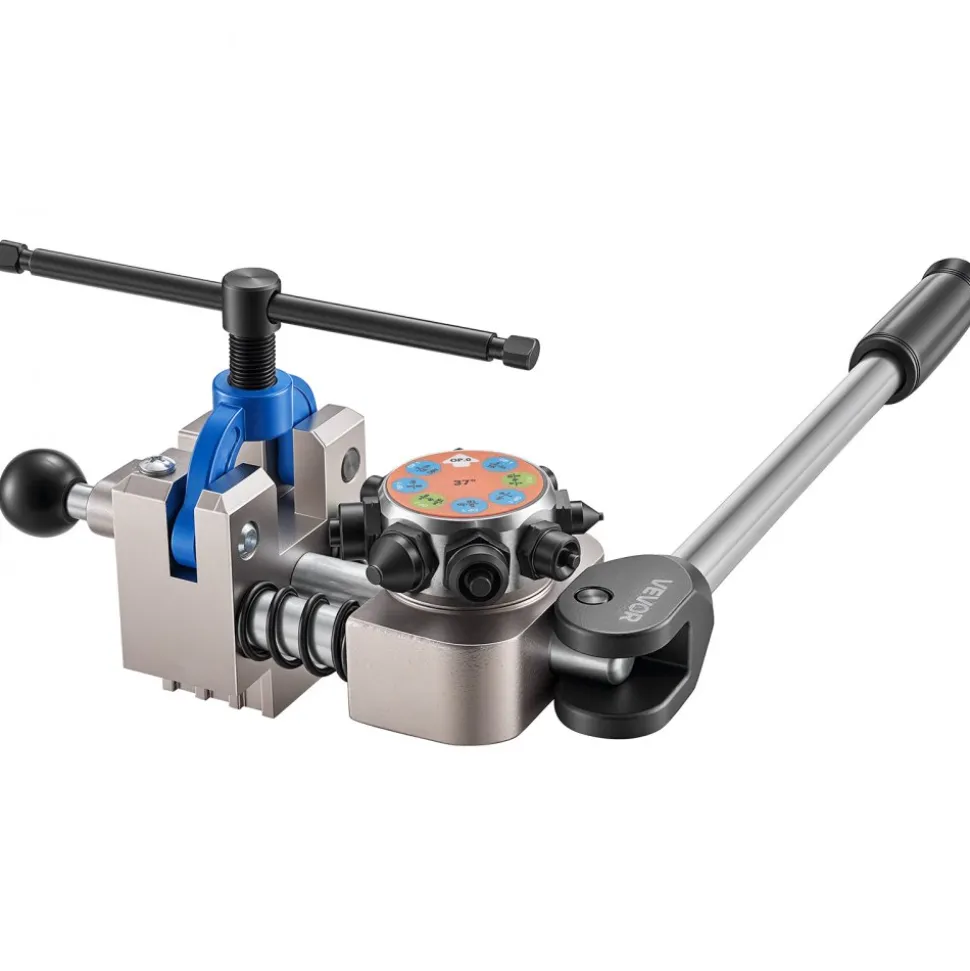 VEVOR Professional Brake Line Flaring Tool, 45 & 37 Degree Double Flare Bubble Flare Tool Kit for 3/16", 1/4", 5/16", 3/8" Copper Aluminum Thin Steel Tubes