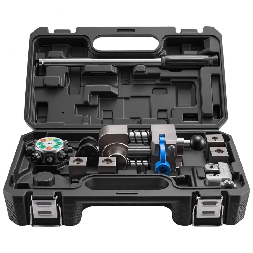 VEVOR Professional Brake Line Flaring Tool, 45 Degree Double Flare Bubble Flare Tool Kit for 3/16", 1/4", 5/16", 3/8" Copper Aluminum Thin Steel Tubes