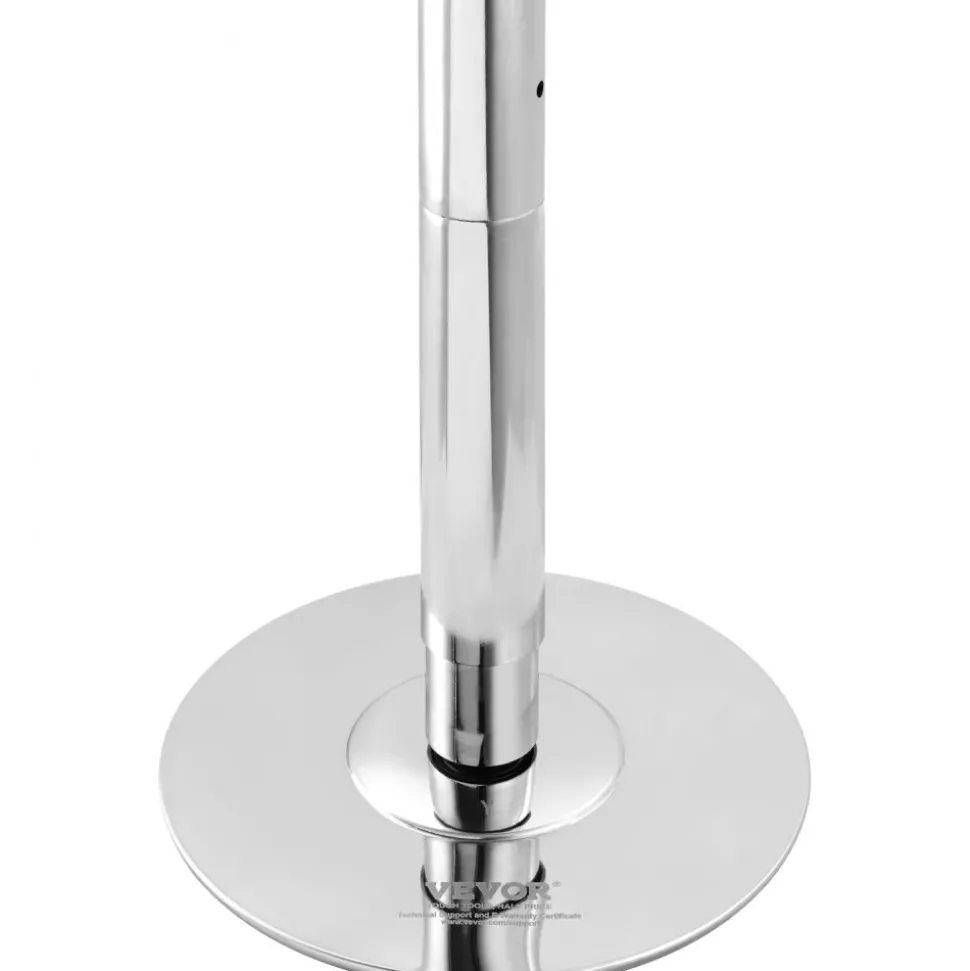 VEVOR Professional Dancing Pole, Spinning Static Dancing Pole Kit, Portable Removable Pole, 45mm Heavy-Duty Stainless Steel Pole, Height Adjustable Fitness Pole, for Exercise Home Club Gym, Silver