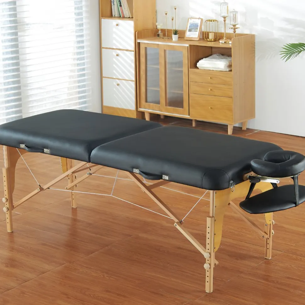 VEVOR Professional Wide Massage Table 30" W, Heavy Duty Folding Massage Table, 8-Level Height Adjustable Facial Salon Tattoo Bed, Portable Spa Table with Headrest, Hand Pallet & Carrying Bag, 750LBS