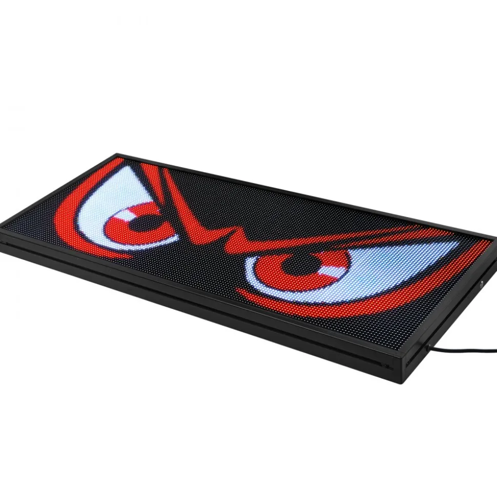 VEVOR Programmable LED Sign, P10 Full Color Flexible Digital Scrolling Panel, DIY Custom Text Pattern GIF Display Board, Bluetooth APP Control Message Shop Sign for Store Business Advertising, 52x8 in