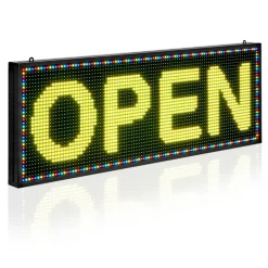 VEVOR Programmable LED Sign, P10 Full Color Flexible Digital Scrolling Panel, DIY Custom Text Pattern GIF Display Board, Bluetooth APP Control Message Shop Sign for Store Business Advertising, 40x14 in