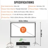 VEVOR Projector Screen with Stand, 120 inch 16:9 4K 1080 HD Outdoor Movie Screen with Stand, Wrinkle-Free Projection Screen with Tripods and Carry Bag, for Home Theater Cinema Backyard Movie Night