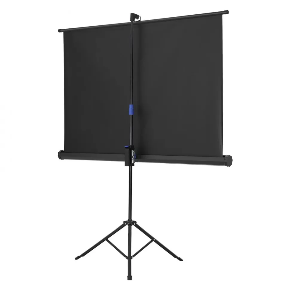 VEVOR Projector Screen with Stand, 60 Inch 160° Wide Angle Indoor Outdoor Projection Screen, 16:9 4K HD Wrinkleless Portable Tripod Screens with Carry Bag, for Movie Home Theater Office Presentation