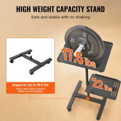 VEVOR Projector Stand with Wheels, Projector Floor Stand Adjustable Height from 22.8 to 57.3 in, Projector Mount with 2 Trays, Ideal for Outdoor Movies, Home, Office, Stage and Studio, Black