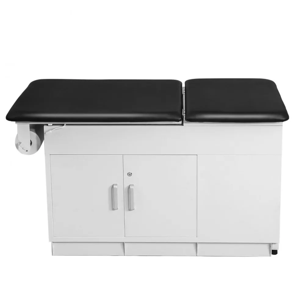 VEVOR Pro Medical Exam Table, Medical Examination Bed with Adjustable Backrest, Physical Therapy Exam Table with Locking Cabinet, 2 Drawers, Paper Roll Dispenser, Step Stool & Leg Rest, 500LBS Loading