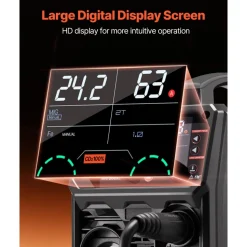 VEVOR Pro MIG Welder, 200A Pluse Mig Welding Machine, 5-in-1 Multi-Functional Welder Machine MIG Pluse/Gas MIG/Flux Core MIG/Stick/Lift TIG, 110V/220V Dual Voltage Aluminum Mig Welder with LCD Display
